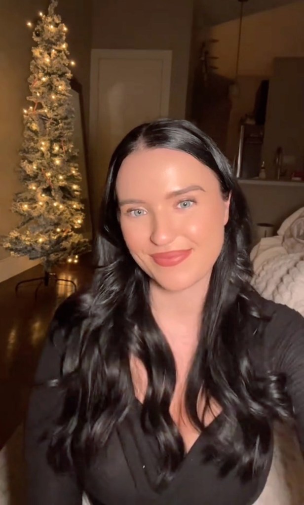 Hannah White taking a selfie, expressing gratitude on TikTok for helping Delta reach her sick mother