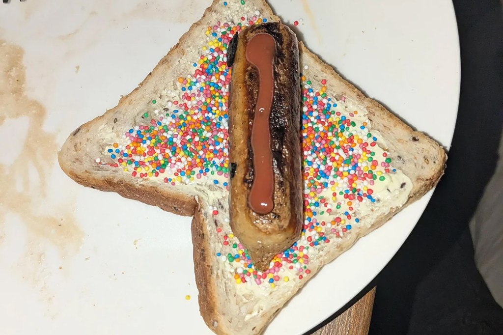 Fairy bread with sausage