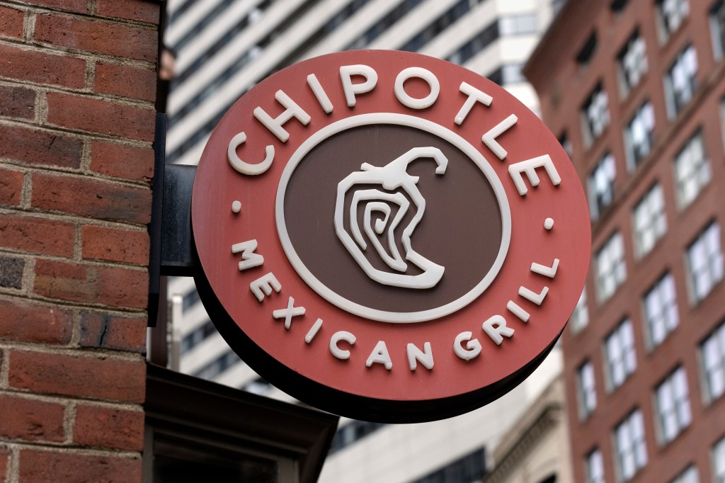 The Chipotle Mexican Grill logo is seen in a storefront, Oct. 14, 2022, in Boston